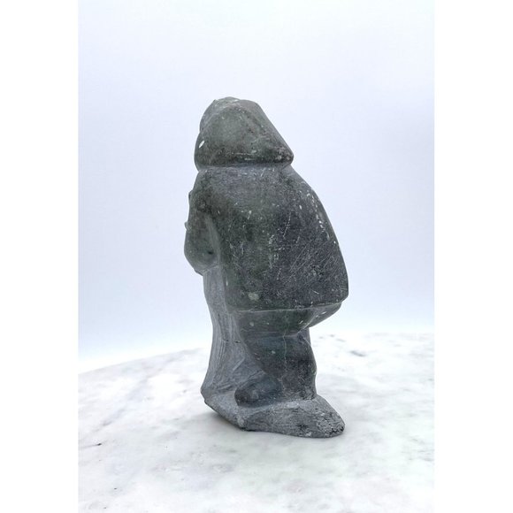 Soapstone Inuit Sculpture Carving Hand Carved Numbered Figure - Picture 7 of 14